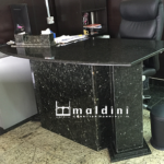 Granite slabs formed into table. Designed and produced by Maldini Granite and Marbles Nigeria LTD.